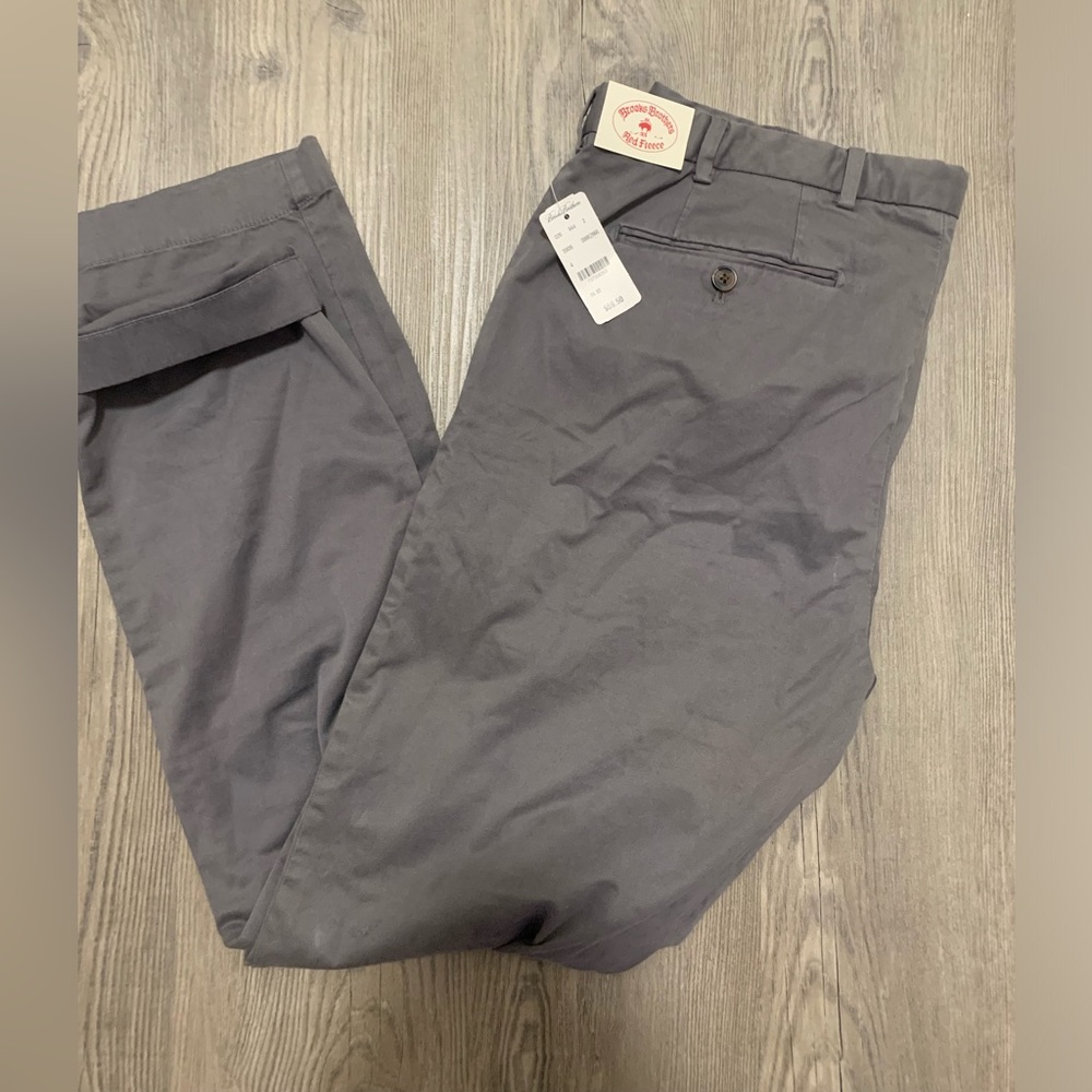 Brooks Brothers Red Fleece gray chino pants 36x32